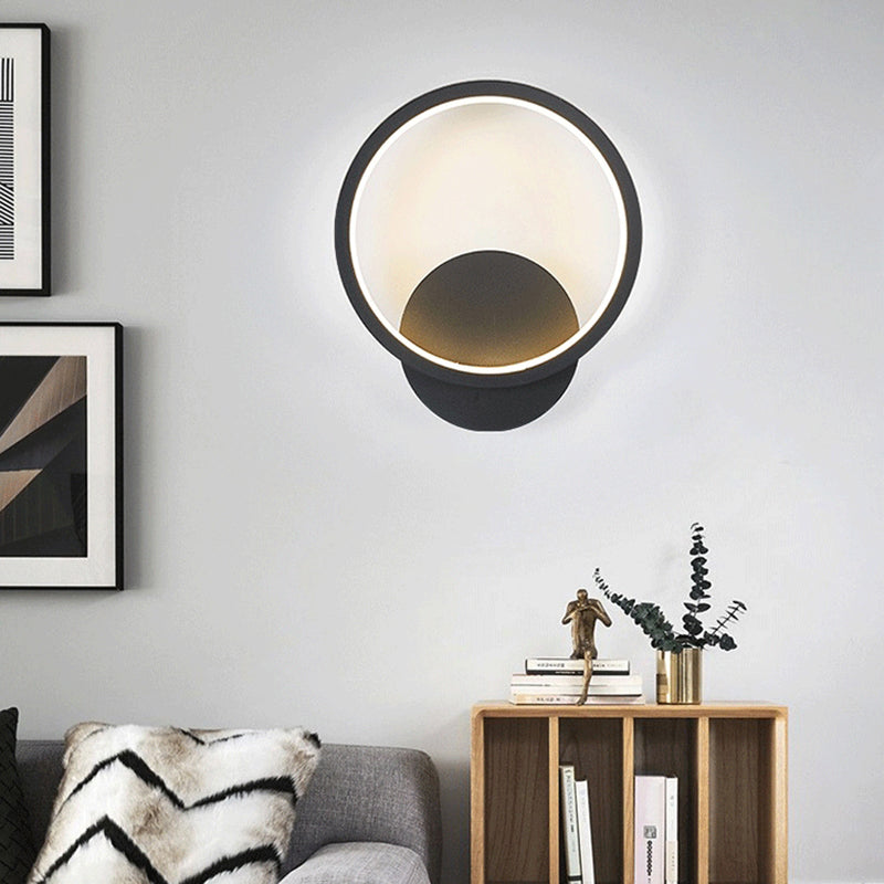 Contemporary Led Wall Light Fixture - Geometrical Aluminum Bedside Lamp