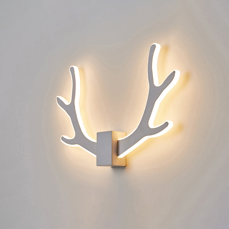 White Shaded Led Wall Light For Living Room - Simplicity Meets Acrylic Mount Lighting / H