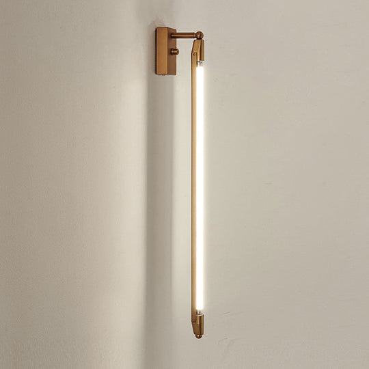 Rotatable Led Wall Light For Corridors - Minimalist Metallic Design