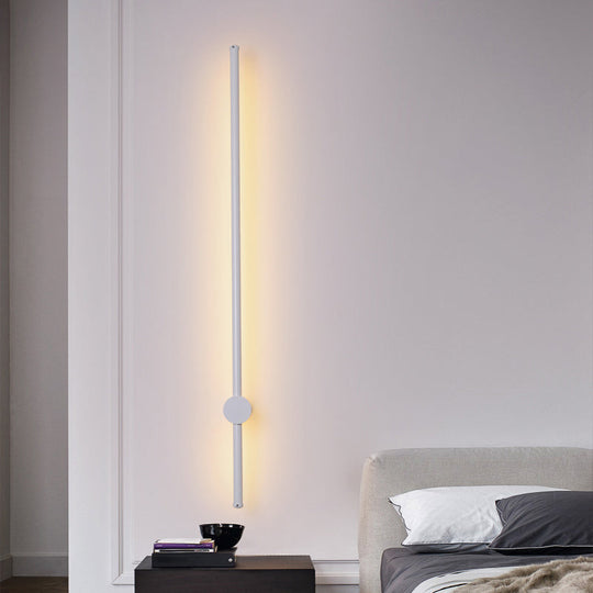 Modern Led Wall Mount Light - Stick Shape Acrylic Design For Living Room White / 39