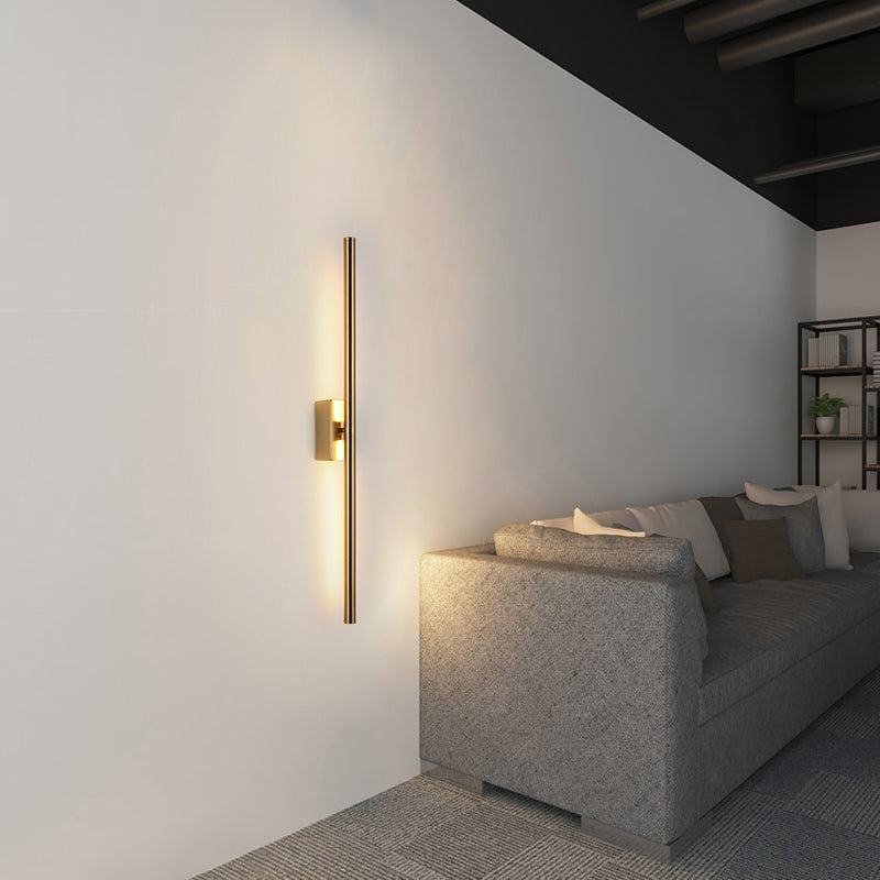 Modern Led Wall Mount Light - Linear Shape Acrylic Design For Living Room Gold / 23.5 Warm