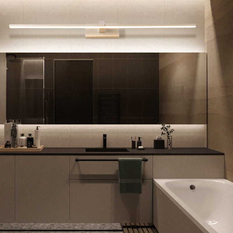 Modern Linear Led Wall Sconce For Minimalist Bathroom Vanity Lighting White / 16 Warm