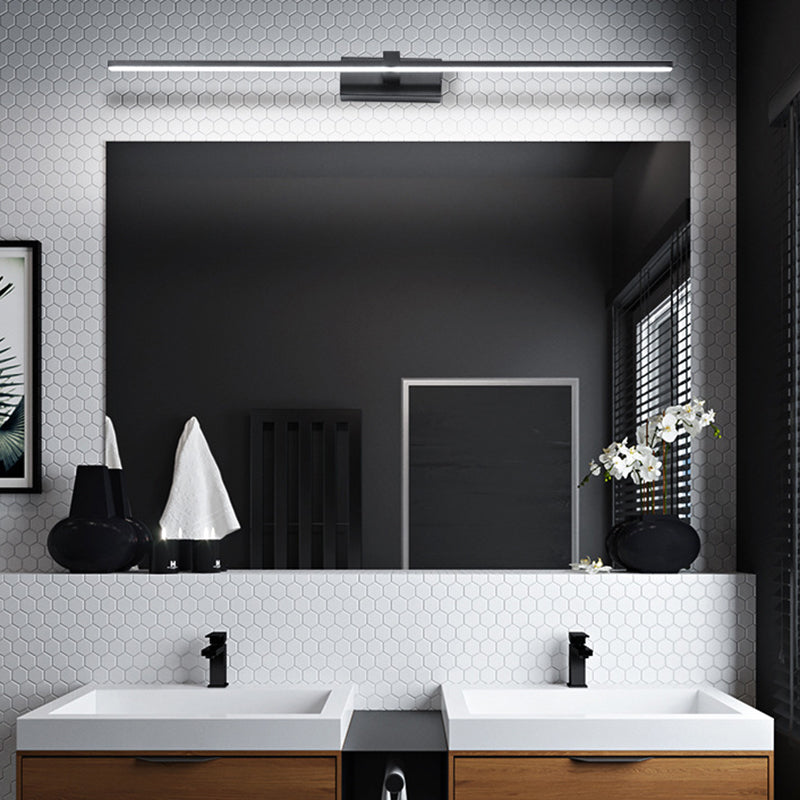 Modern Linear Led Wall Sconce For Minimalist Bathroom Vanity Lighting Black / 16 White