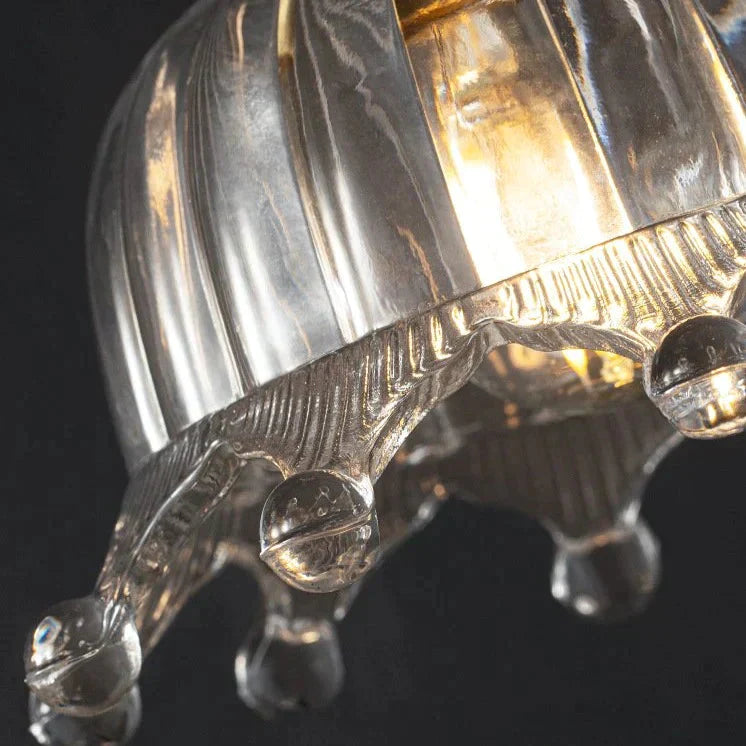 Nordic Creative Corridor Balcony Crown Copper Ceiling Lamp