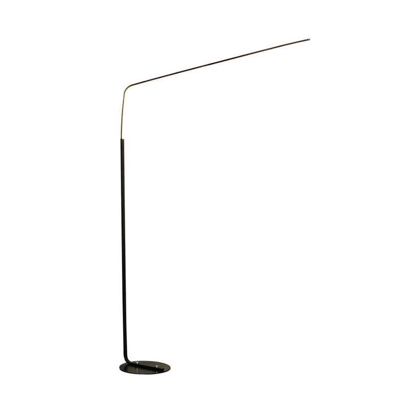 Minimalist Led Floor Lamp For Living Room - Acrylic Fishing Rod Design