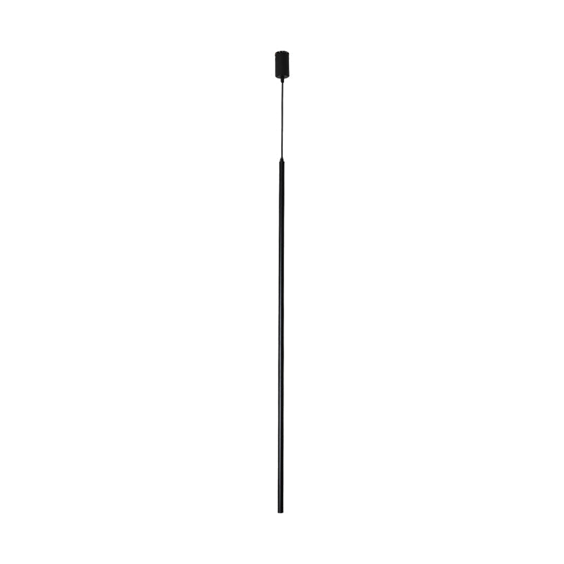 Minimalist Black Acrylic Pole Led Suspension Pendant Light For Bedside