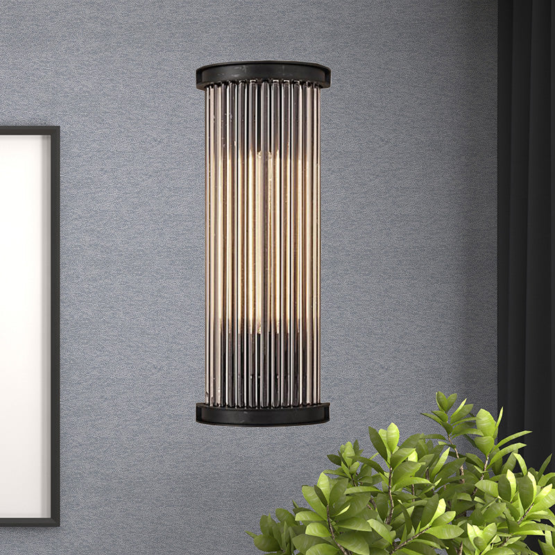 Modern Black Crystal Wall Sconce 1-Light For Stylish Living Room