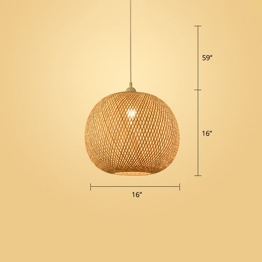 Handwoven Rattan Ceiling Pendant Light - Modern Style For Restaurants (Single)