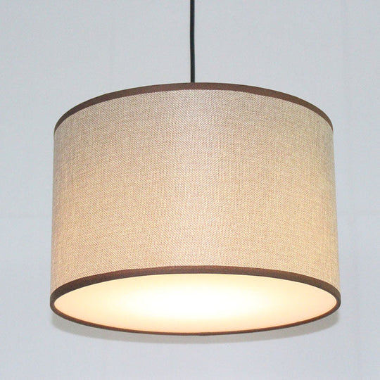 Minimalist Drum Suspension Single-Bulb Pendant Light Fixture Perfect For Restaurants Coffee / 16
