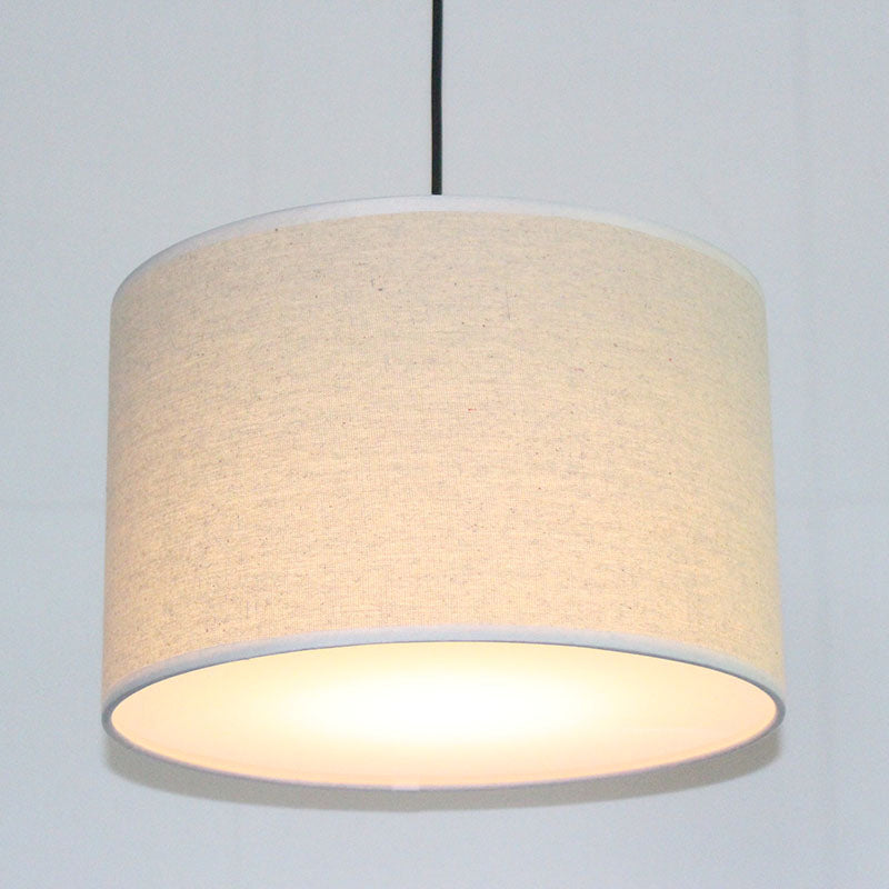 Minimalist Drum Suspension Single-Bulb Pendant Light Fixture Perfect For Restaurants Gray / 16