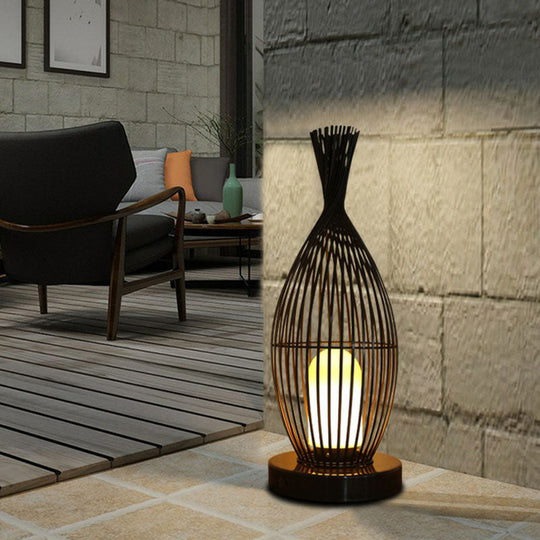 Sleek Iron Floor Light With Acrylic Shade - Ideal For Outdoor Areas Brown / 8 Indoor
