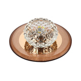 Crystal Bowl Shade Led Flush Mount Ceiling Light - Elegant Simplicity For Entryways