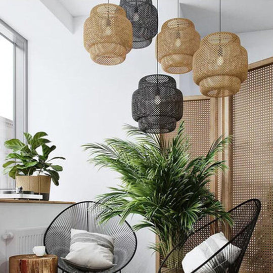 Bamboo Lantern Suspension Pendant Light - Simplicity At Its Best!