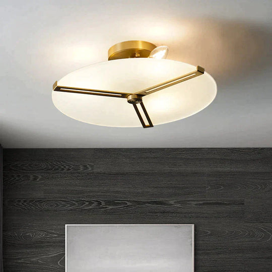 Nordic Modern Light Luxury Study Living Room Copper Ceiling Lamp