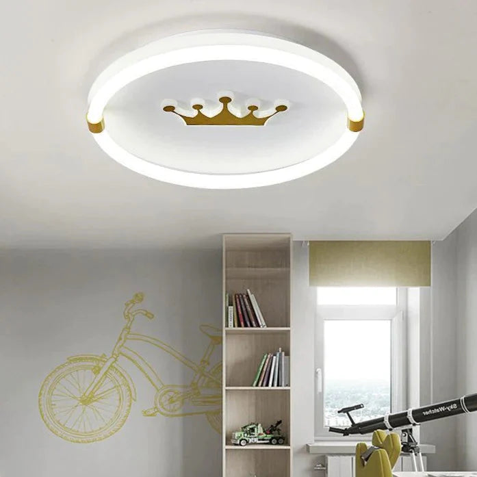 Nordic Warm Crown Master Bedroom LED Ceiling Lamp