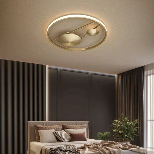 Nordic Luxury Bedroom Living Room Copper Ceiling Lamp