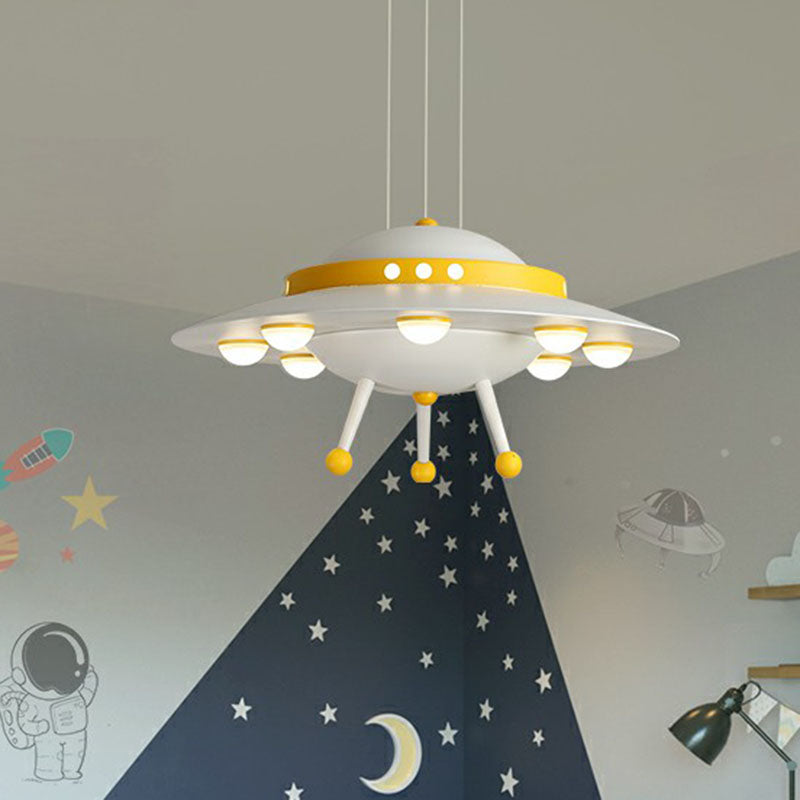 Cartoon Acrylic Led Ceiling Light: Flying Saucer Design For Childs Room