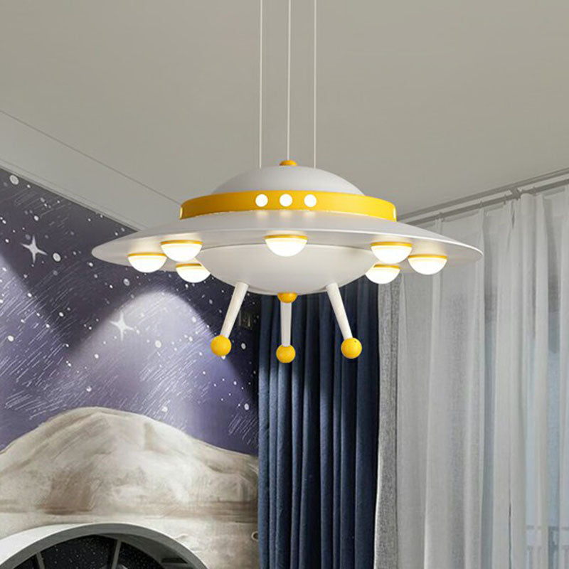 Cartoon Acrylic Led Ceiling Light: Flying Saucer Design For Childs Room