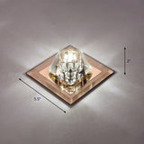 Modern Gemstone Ceiling Light With Crystal Accents And Led Lighting For Corridors Tan / White