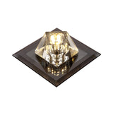Modern Gemstone Ceiling Light With Crystal Accents And Led Lighting For Corridors