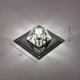 Modern Gemstone Ceiling Light With Crystal Accents And Led Lighting For Corridors Black / White