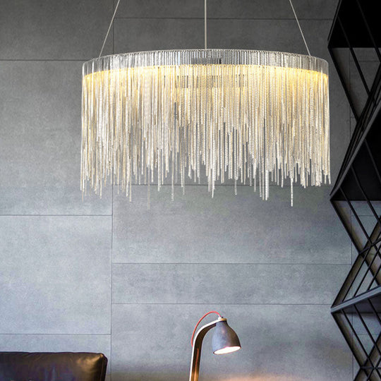 Postmodern Style Metal Fringe Pendant Light Fixture - Perfect for Living Room