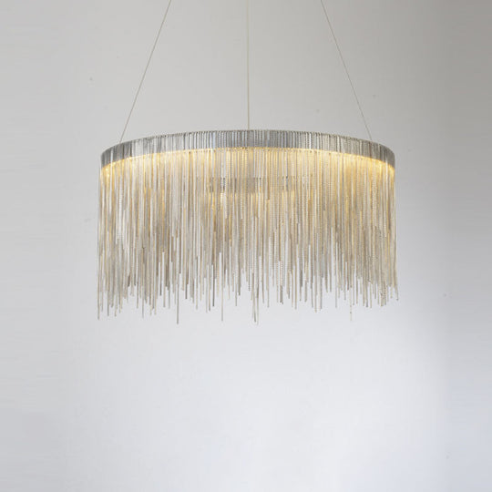 Postmodern Style Metal Fringe Pendant Light Fixture - Perfect for Living Room