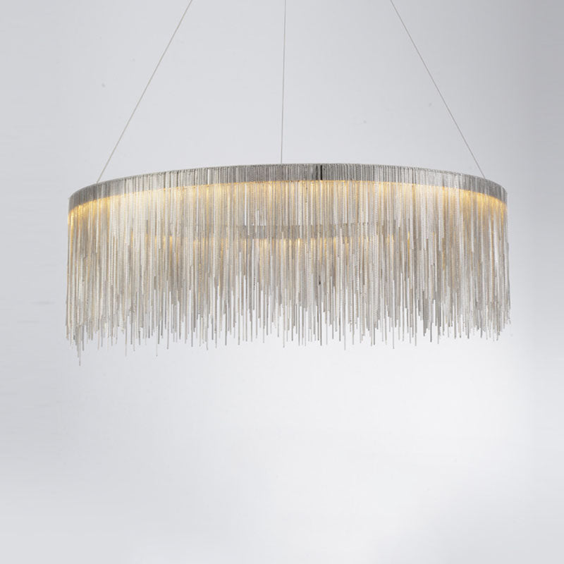 Postmodern Style Metal Fringe Pendant Light Fixture - Perfect for Living Room