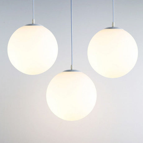 Minimalist Single Restaurant Ceiling Lamp With Opal Glass Shade
