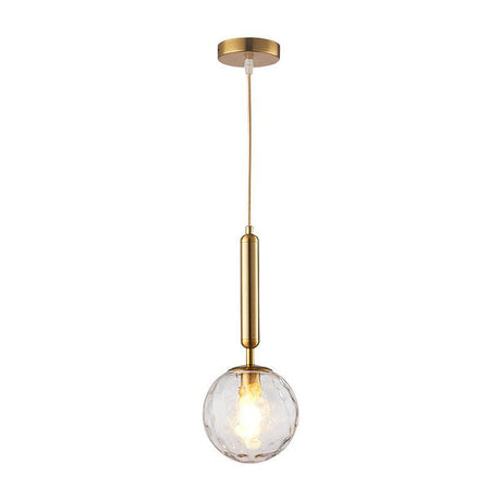 Modern Hammer Glass Pendant Light - Elegant Ball Shaped Hanging Fixture For Restaurants
