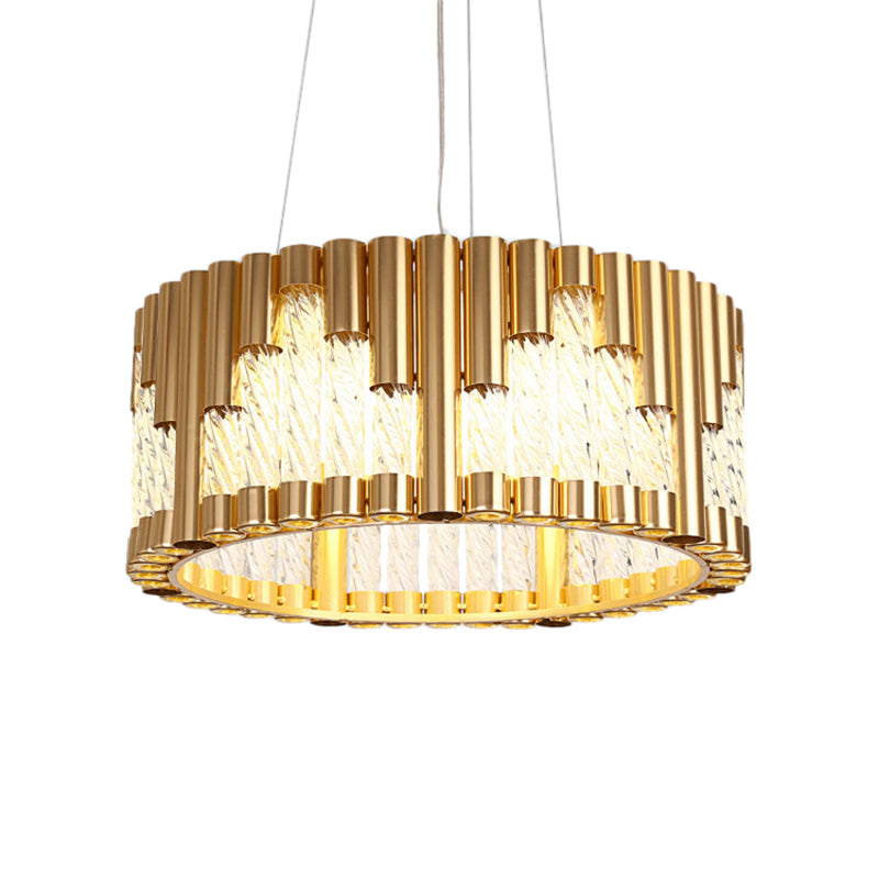 Modern Metallic LED Pendant Light - Stunning Gold Chandelier for Living Room