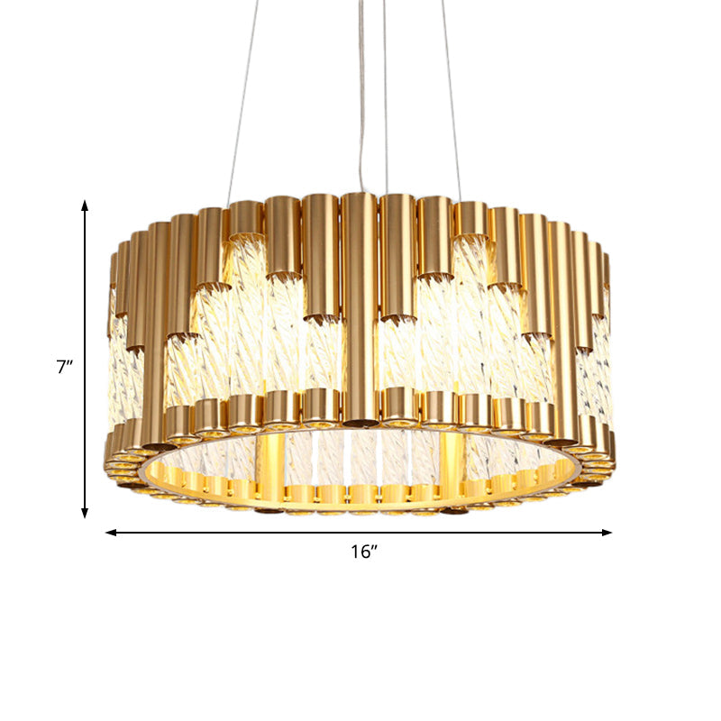 Modern Metallic LED Pendant Light - Stunning Gold Chandelier for Living Room