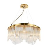 Clear Crystal Chandelier With 5 Heads For Contemporary Living Room