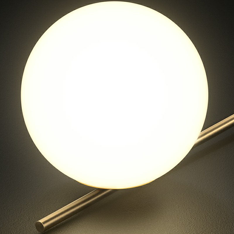 Minimalist Cream Glass Globe Island Pendant Light For Dining Room