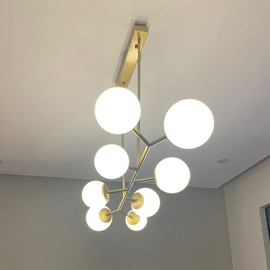 Simplicity Opal Glass Molecular Island Suspension Light For Dining Rooms