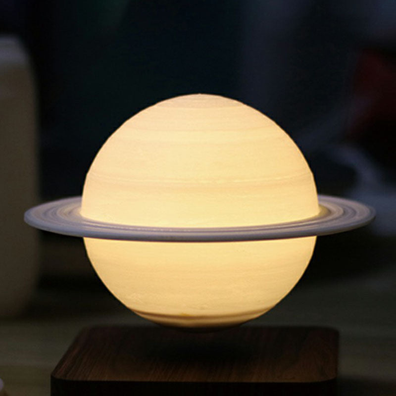 Planet Night Lamp: 3D Printed Digital Design Creative Plastic 1-Light White Table Light For Kids