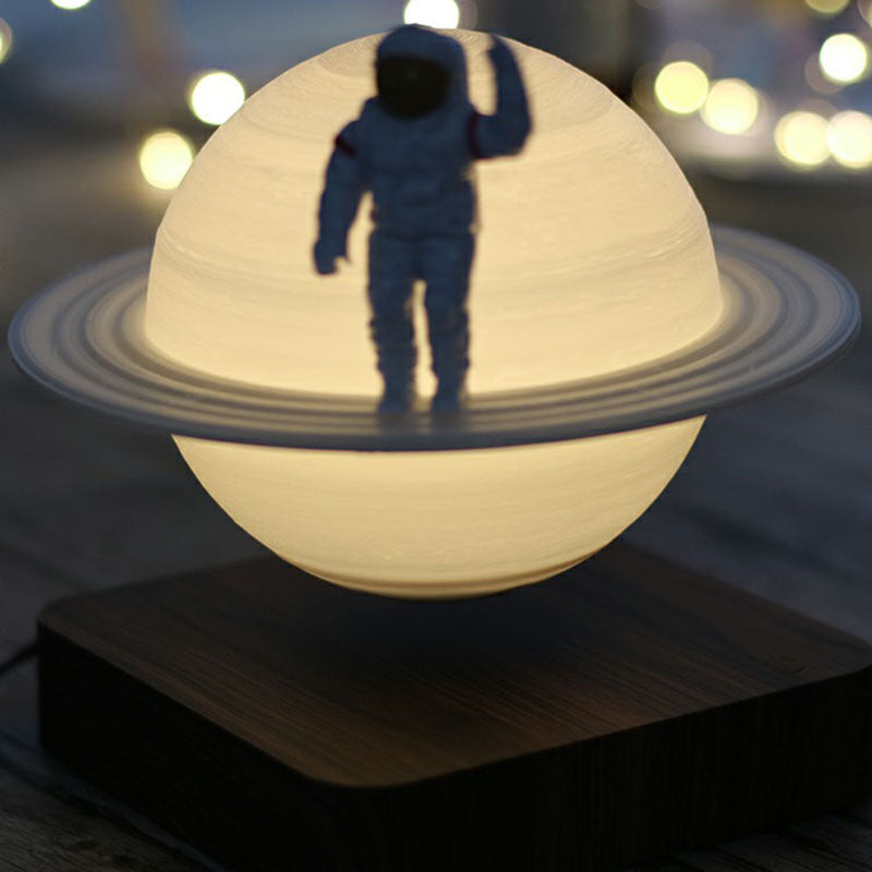 Planet Night Lamp: 3D Printed Digital Design Creative Plastic 1-Light White Table Light For Kids