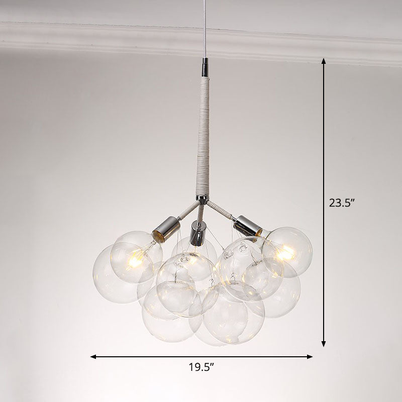 Minimalist Glass Bubble Chandelier - Stylish Suspension Light for Living Room