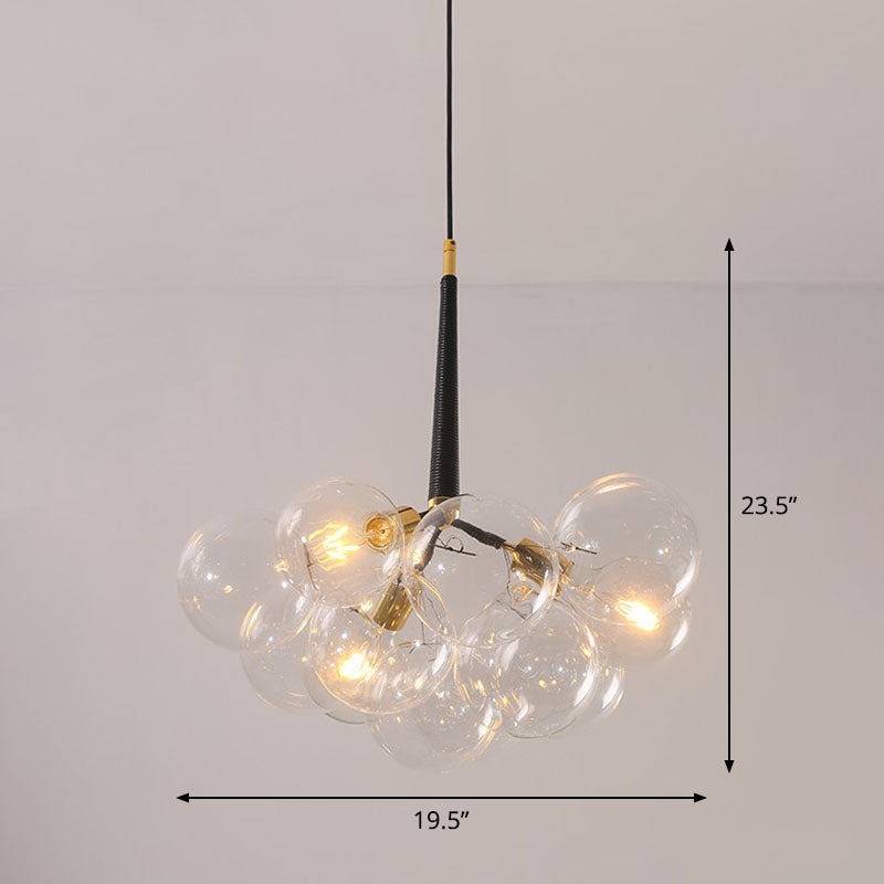 Minimalist Glass Bubble Chandelier - Stylish Suspension Light for Living Room