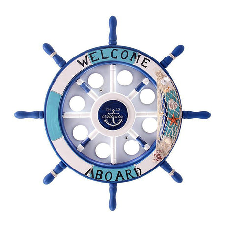 Mediterranean Led Pirate Ship Rudder Ceiling Lamp For Kids’ Bedroom