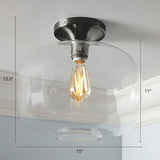 Geometric Glass Flushmount Light - Sleek And Simple Ceiling Fixture For Balcony More Black / F