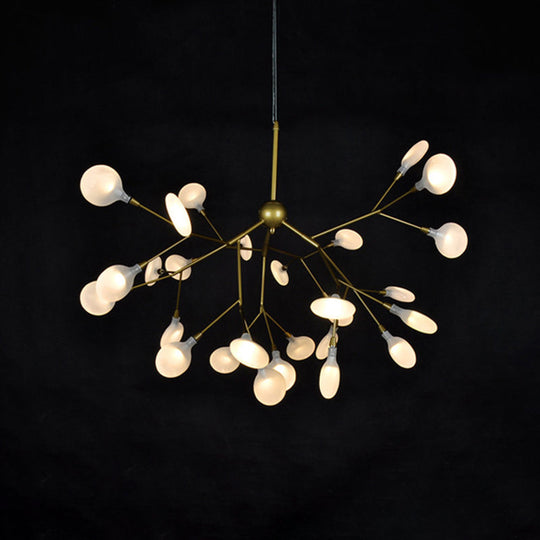 Gold Leaf Pendant Ceiling Light For Designer Living Rooms 27 /