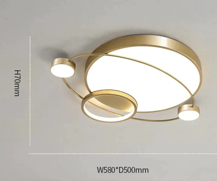 Nordic Bedroom Room Lamp Planet Ceiling 58*50Cm Stepless Dimming