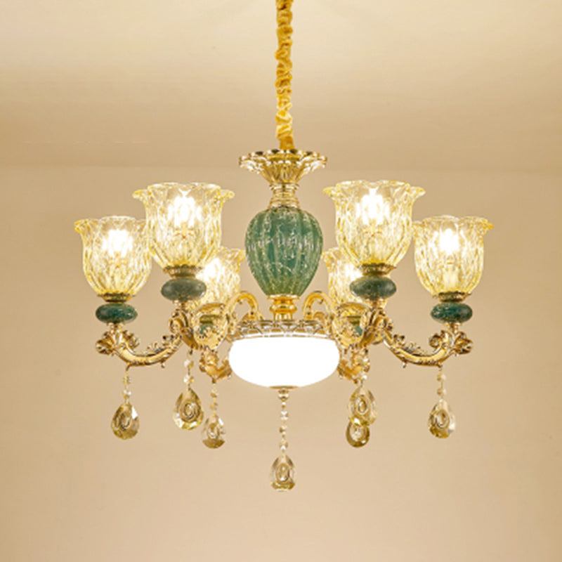 Luxury Crystal Clear Chandelier: Elegant Hanging Light For Living Room 6 /