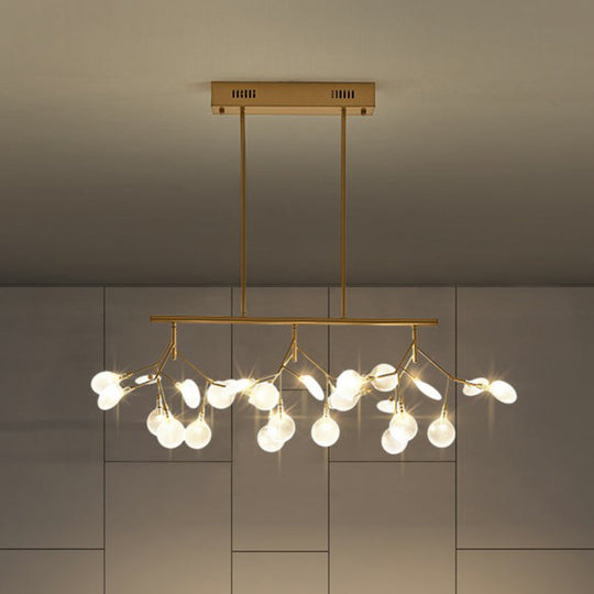 Minimalist Led Ceiling Light: Acrylic Firefly Island Fixture For Dining Room