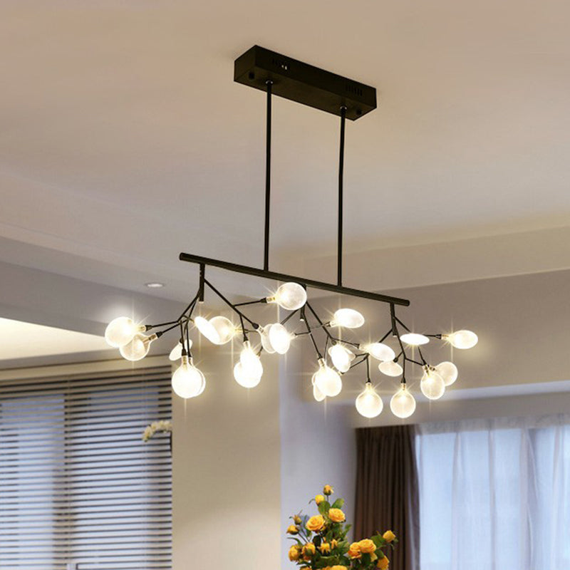 Minimalist Led Ceiling Light: Acrylic Firefly Island Fixture For Dining Room