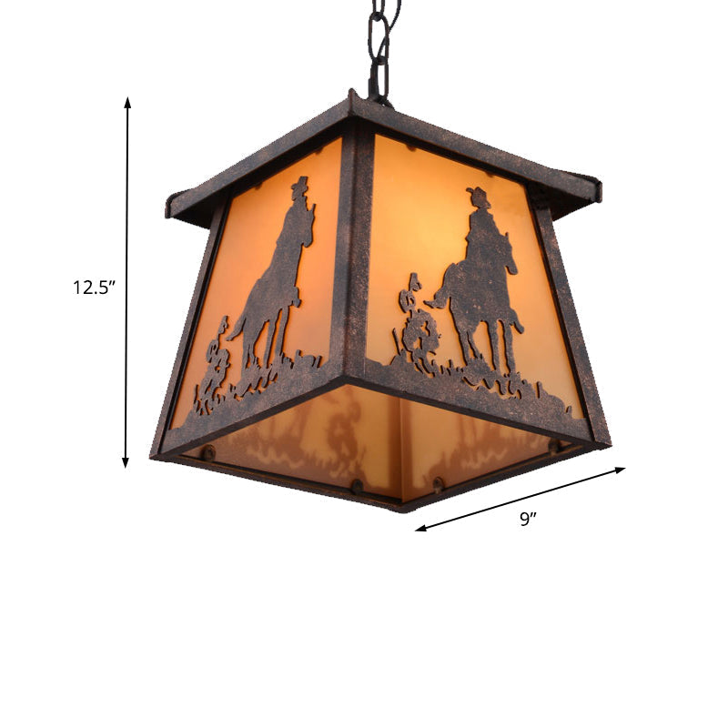 Rustic Countryside House Pendant Light Fixture 1 Metal Hanging Lamp