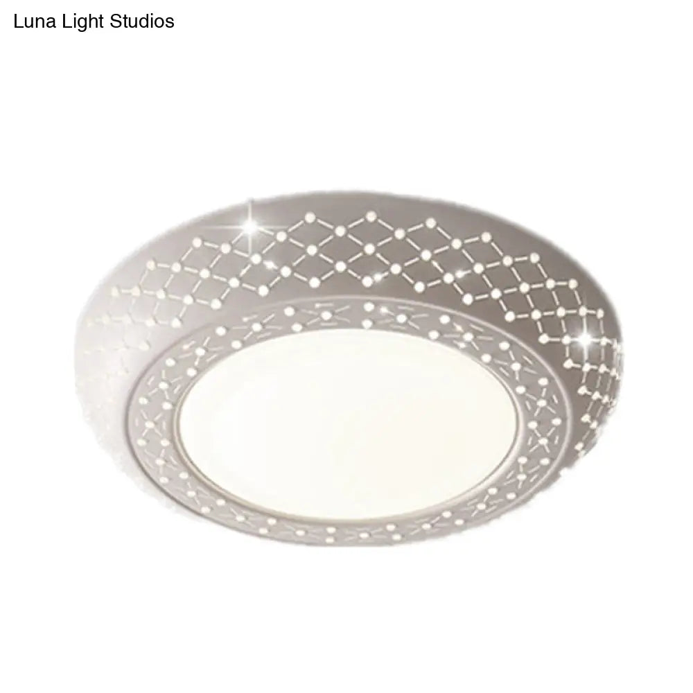23’/35’ Simplistic Led Acrylic White Ceiling Light - Bedroom Flush Mount Lamp In White/3 Color
