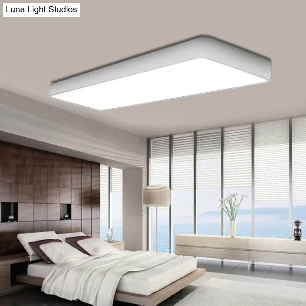 23.5’ Wide Metal Led Ceiling Lamp With Acrylic Diffuser - Flush Mount