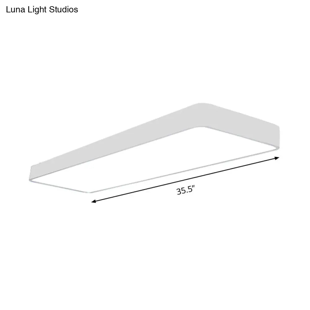 23.5 Wide Metal Led Ceiling Lamp With Acrylic Diffuser - Flush Mount